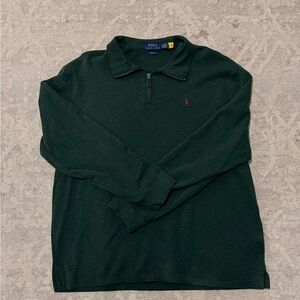 Polo Ralph Lauren Green Long Sleeve Quarter Zip